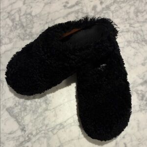 Marni Black Fuzzy Slip-On